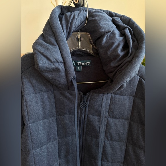 Thera sz L weighted hoodie sweatshirt heavy quilted 10lbs pressure relief ADHD - Picture 4 of 6